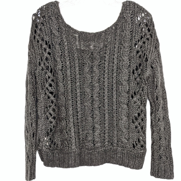 FP Oversized Cable Knit Mohair Chunky Sweater XS - Picture 5 of 16